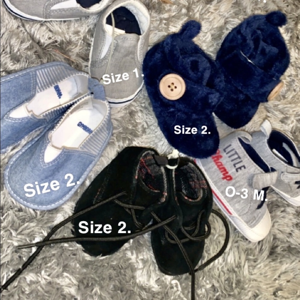 Infant baby boy shoes size 1-2